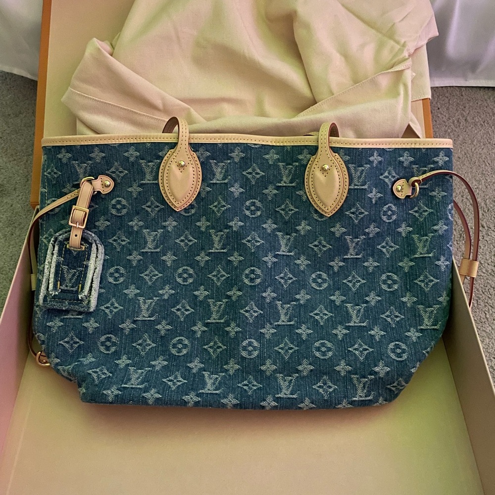 BNWT Louis Vuitton Denim Neverfull MM